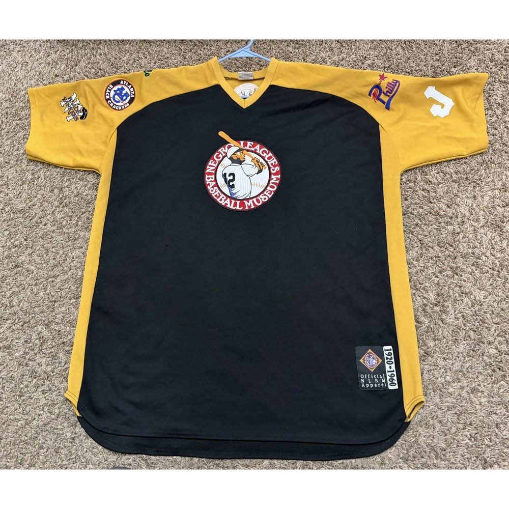 Headgear Negro Leagues Baseball Museum NLBM Jersey Black Gold All Over Patch 4XL